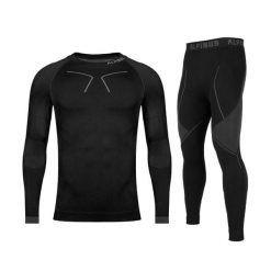 Bielizna termoaktywna trekkingowa męska Alpinus Tactical Base Layer Set. Czarna bielizna termoaktywna męska Alpinus, m, bez wzorów. Za 413.26 zł.