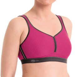 Stanik do biegania Performance z wysokim poziomem podtrzymywania. Czerwone biustonosze ANITA ACTIVE, bez wzorów, z elastanu. Za 267.00 zł.
