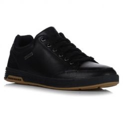 Buty do chodzenia męskie Skechers Cavell Sparkman. Czarne buty sportowe na co dzień męskie Skechers, z materiału, bez zapięcia, trekkingowe. Za 318.00 zł.
