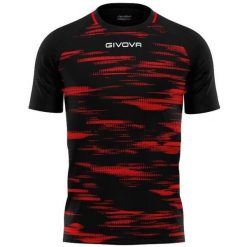 Koszulka Sportowa Givova Pixel 3XS Czarna/Czerwona - Lekka i Oddychająca. Czarne bluzki sportowe damskie Givova, xs, z poliesteru, bez kołnierzyka, bez ramiączek. Za 140.99 zł.