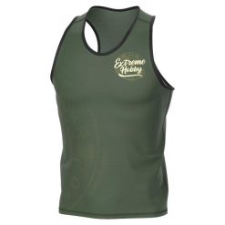 Koszulka sportowa bez rękawów męska Tank top EXTREME HOBBY BADGE. Zielone t-shirty sportowe męskie EXTREME HOBBY, l, z elastanu, bez ramiączek, na fitness i siłownię. Za 139.00 zł.