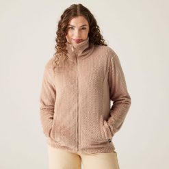 Bluza damska polarowa Regatta Heidy Fluffy. Białe bluzy bez kaptura damskie Regatta, z polaru. Za 55.00 zł.
