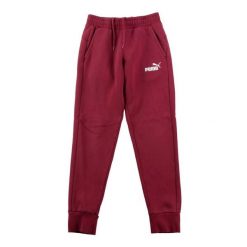 Second life - Spodnie dresowe męskie ESS Logo Pants FL CL - Jak nowy. Czerwone spodnie sportowe męskie Puma, z dresówki. Za 113.64 zł.