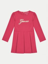 Guess Sukienka codzienna K4BK00 KAUH0 Bordowy Regular Fit. Czerwone sukienki dziewczęce Guess, z aplikacjami, z syntetyku, bez ramiączek. Za 159.99 zł.