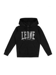 Bluza wygodna z bawełna z kaptur na co dzień. Czarne bluzy z kapturem męskie LEONE 1947 APPAREL, z bawełny. Za 218.92 zł.