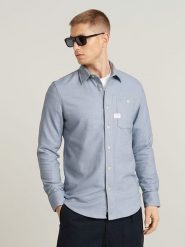 G-Star Koszula - Slim fit - w kolorze błękitnym rozmiar: XXL. Niebieskie koszule męskie G-Star, xxl, bez wzorów, bez kołnierzyka, bez ramiączek. Za 184.46 zł.