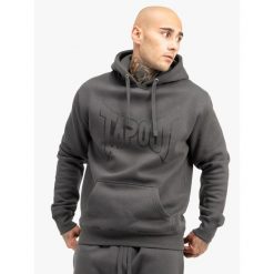 Bluza z kapturem o klasycznym kroju Tapout Basic. Szare bluzy z kapturem męskie TAPOUT, m, z bawełny. Za 227.50 zł.