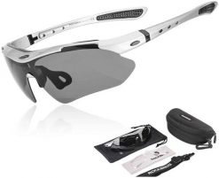 Uniseksowe okulary sportowe z polaryzacją ROCKBROS. Brązowe okulary przeciwsłoneczne męskie ROCKBROS. Za 73.08 zł.