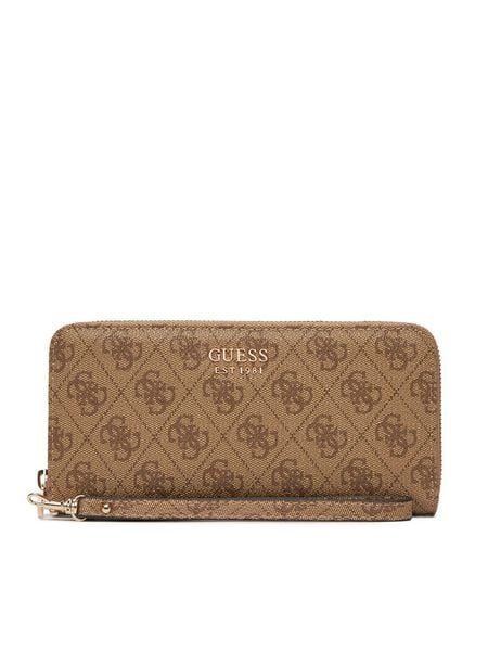 Guess Portfel Brenton Slg SWLG96 48146 Brązowy. Brązowe portfele damskie Guess, z aplikacjami, ze skóry. Za 205.99 zł.