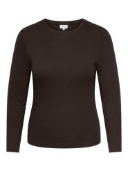 ONLY Carmakoma Koszulka w kolorze brązowym rozmiar: XL-54. Brązowe bluzki damskie Only Carmakoma, xl, bez wzorów, bez kołnierzyka. Za 76.95 zł.