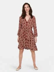 ONLY Sukienka codzienna Clemmentine 15320417 Bordowy Regular Fit. Czerwone sukienki damskie Only, na co dzień, s, bez wzorów, z wiskozy, bez kołnierzyka, bez ramiączek, proste. Za 99.99 zł.