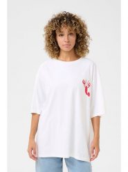 Cream Koszulka w kolorze białym rozmiar: M. Białe bluzki damskie Cream, m, bez wzorów, z bawełny, bez kołnierzyka, bez ramiączek. Za 78.66 zł.