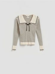 Sweter z wełną - wielobarwny. Swetry klasyczne damskie Reserved, l, z dzianiny, bez kołnierzyka. Za 239.99 zł.