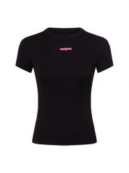 Tommy Jeans Koszulka Kobiety Bawełna czarny, XS. Czarne t-shirty damskie Tommy Jeans, xs, bez wzorów, z bawełny, bez kołnierzyka. Za 89.95 zł.