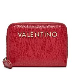 Portfel Valentino. Czerwone portfele damskie Valentino, bez wzorów. Za 129.99 zł.