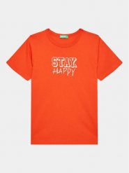 United Colors Of Benetton T-Shirt 3096G109K Czerwony Regular Fit. Czerwone t-shirty chłopięce United Colors Of Benetton, bez wzorów, z bawełny, bez ramiączek. Za 39.99 zł.
