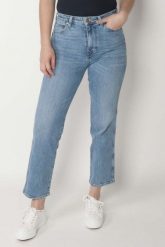 WRANGLER RETRO STRAIGHT DAMSKIE SPODNIE JEANSOWE PEKIN SKY W238RH17S 112127875. Spodnie materiałowe damskie Wrangler, bez wzorów, z jeansu, retro. W wyprzedaży za 89.99 zł.