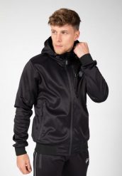 Bluza fitness męska Gorilla Wear Glendale Softshell Jacket. Czarne bluzy sportowe męskie GORILLA WEAR, bez wzorów, z softshellu, bez kołnierzyka, bez ramiączek. Za 435.80 zł.