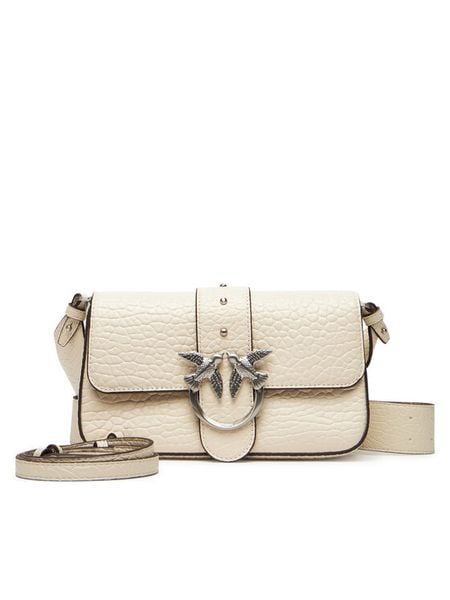 PINKO Torebka Love One Mini Slouchy Fl Al 25-26 PLTT 104340 A2JU Écru. Torebki klasyczne damskie Pinko, bez wzorów, ze skóry, bez dodatków. Za 1,649.00 zł.