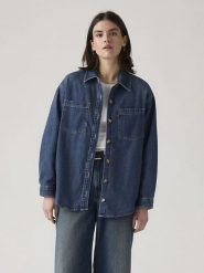 Levi's Koszula dżinsowa "Iris" w kolorze niebieskim rozmiar: S. Niebieskie koszule damskie Levi's, s, bez wzorów, z bawełny, bez kołnierzyka, bez ramiączek. Za 179.95 zł.