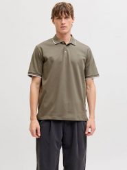Jack & Jones Koszulka polo "Prblaethan" w kolorze khaki rozmiar: S. Brązowe koszulki polo męskie Jack & Jones, s, bez wzorów, bez ramiączek. Za 69.99 zł.