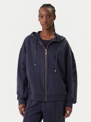 Liu Jo Sport Bluza TA6204 FS090 Granatowy Regular Fit. Niebieskie bluzy sportowe damskie Liu Jo Sport, m, bez wzorów, z bawełny, bez ramiączek, bez kaptura. Za 649.99 zł.