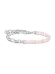 Thomas Sabo Srebrna bransoletka z kwarcem różowym rozmiar: onesize. Różowe bransoletki damskie thomas sabo, srebrne. Za 159.95 zł.
