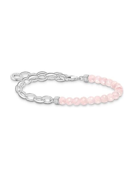 Thomas Sabo Srebrna bransoletka z kwarcem różowym rozmiar: onesize. Różowe bransoletki damskie thomas sabo, srebrne. Za 159.95 zł.