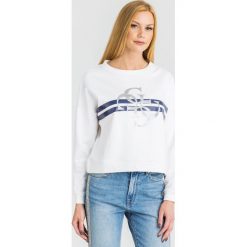 BLUZA 4G LOGO GUESS. Białe bluzy bez kaptura damskie Guess, m, z materiału. Za 319.00 zł.