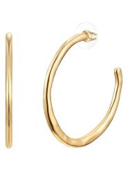 Yokoamii Pozłacane kolczyki-półkreole rozmiar: onesize. Żółte kolczyki damskie Yokoamii, metalowe. Za 43.99 zł.