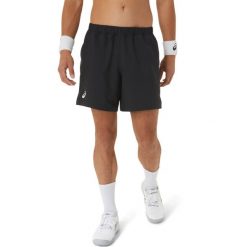 Spodnie do tenisa męskie Asics 7IN Short. Czarne spodnie sportowe męskie Asics, m, do biegania. Za 191.60 zł.