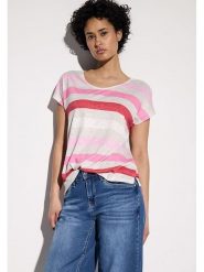 Street One Koszulka w kolorze biało-czerwono-różowym rozmiar: 40. Czerwone bluzki damskie Street One, bez wzorów, street, bez kołnierzyka, bez ramiączek. Za 104.99 zł.