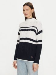 U.S. Polo Assn. Sweter WUP1099 Granatowy Relaxed Fit. Niebieskie swetry klasyczne damskie U.S. Polo Assn., s, z bawełny, bez kołnierzyka. Za 239.99 zł.