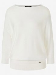 More & More Sweter w kolorze białym rozmiar: 42. Białe swetry klasyczne damskie MORE & MORE, ze splotem, bez kołnierzyka. Za 92.21 zł.