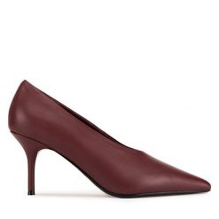 Szpilki GINO ROSSI. Czerwone szpilki Gino Rossi, bez wzorów, bez obcasa. Za 329.99 zł.