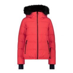 Kurtka damska narciarska CMP 34W4416F. Czerwone kurtki damskie CMP, xs, bez wzorów, bez kaptura, narciarskie. W wyprzedaży za 436.60 zł.
