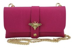 Listonoszka skórzana BARBERINI'S fuksja 958-14. Czerwone shopper bag damskie Barberinis, bez wzorów, ze skóry, bez dodatków. Za 119.99 zł.