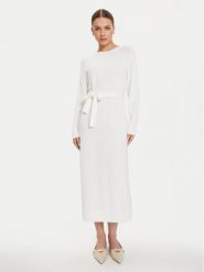 Max Mara Leisure Sukienka dzianinowa Scrivia 24263260 Biały Regular Fit. Białe sukienki damskie Max Mara Leisure, m, bez wzorów, z dzianiny, bez kołnierzyka, bez ramiączek. Za 679.99 zł.