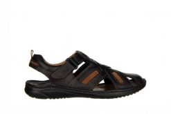 Sandały Bayla-081 523 Baflo Czarny AX 081099, Skóra naturalna - 40. Czarne sandały męskie Bayla, ze skóry, bez zapięcia. W wyprzedaży za 134.10 zł.