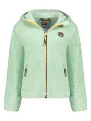 Geographical Norway Kurtka polarowa "Ucherpim" w kolorze miętowym rozmiar: XL. Zielone kurtki damskie Geographical Norway, xl, bez wzorów, z polaru, bez kaptura. Za 153.71 zł.