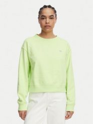 Tommy Jeans Bluza Athleisure Metallic DW0DW22996 Zielony jasny Relaxed Fit. Zielone bluzy bez kaptura damskie Tommy Jeans, l, z bawełny. Za 409.99 zł.