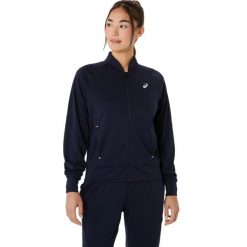 Damska bluza dresowa Asics Warm-Up. Niebieskie bluzy bez kaptura damskie Asics, z dresówki. Za 276.00 zł.