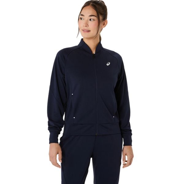 Damska bluza dresowa Asics Warm-Up. Niebieskie bluzy bez kaptura damskie Asics, z dresówki. Za 320.50 zł.
