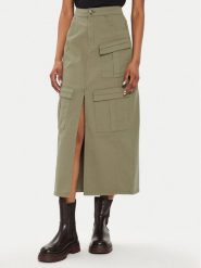 Gestuz Spódnica midi 10908161 Zielony Regular Fit. Zielone spódniczki damskie Gestuz, bez wzorów, z bawełny, midi. Za 789.99 zł.