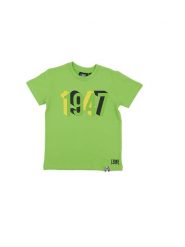 Koszulka z krótkim rękawem z nadrukiem i logo Basic. Białe t-shirty damskie LEONE 1947 APPAREL, bez wzorów, z bawełny, bez kołnierzyka. Za 42.06 zł.