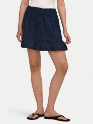 ONLY Spódnica mini Katti 15376205 Granatowy Regular Fit. Niebieskie spódniczki damskie Only, xs, bez wzorów, z bawełny, mini, trapezowe. Za 129.99 zł.