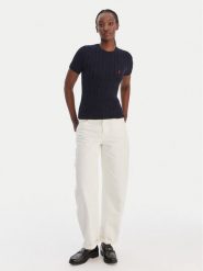 Polo Ralph Lauren Sweter 211971873006 Granatowy Slim Fit. Niebieskie swetry klasyczne damskie Polo Ralph Lauren, xs, z bawełny, bez kołnierzyka. Za 819.99 zł.