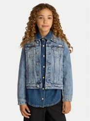 Calvin Klein Jeans Kurtka jeansowa IG0IG02721 Niebieski Regular Fit. Niebieskie spodnie dziewczęce Calvin Klein Jeans, z bawełny. Za 239.99 zł.