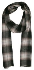 Szalik Czarno-Szary w Kratkę, Miękki, Firmy V.Fraas -Cashmink- Elegancki, Męski. Szare szaliki męskie V. Fraas, bez wzorów, z materiału. Za 65.00 zł.