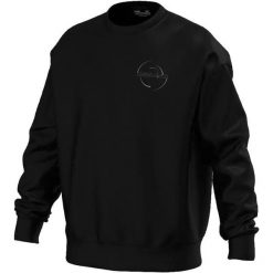 Bluza Mizuno Athletic. Czarne bluzy bez kaptura męskie Mizuno, bez wzorów, z materiału, sportowe, bez kołnierzyka, bez ramiączek. Za 271.10 zł.